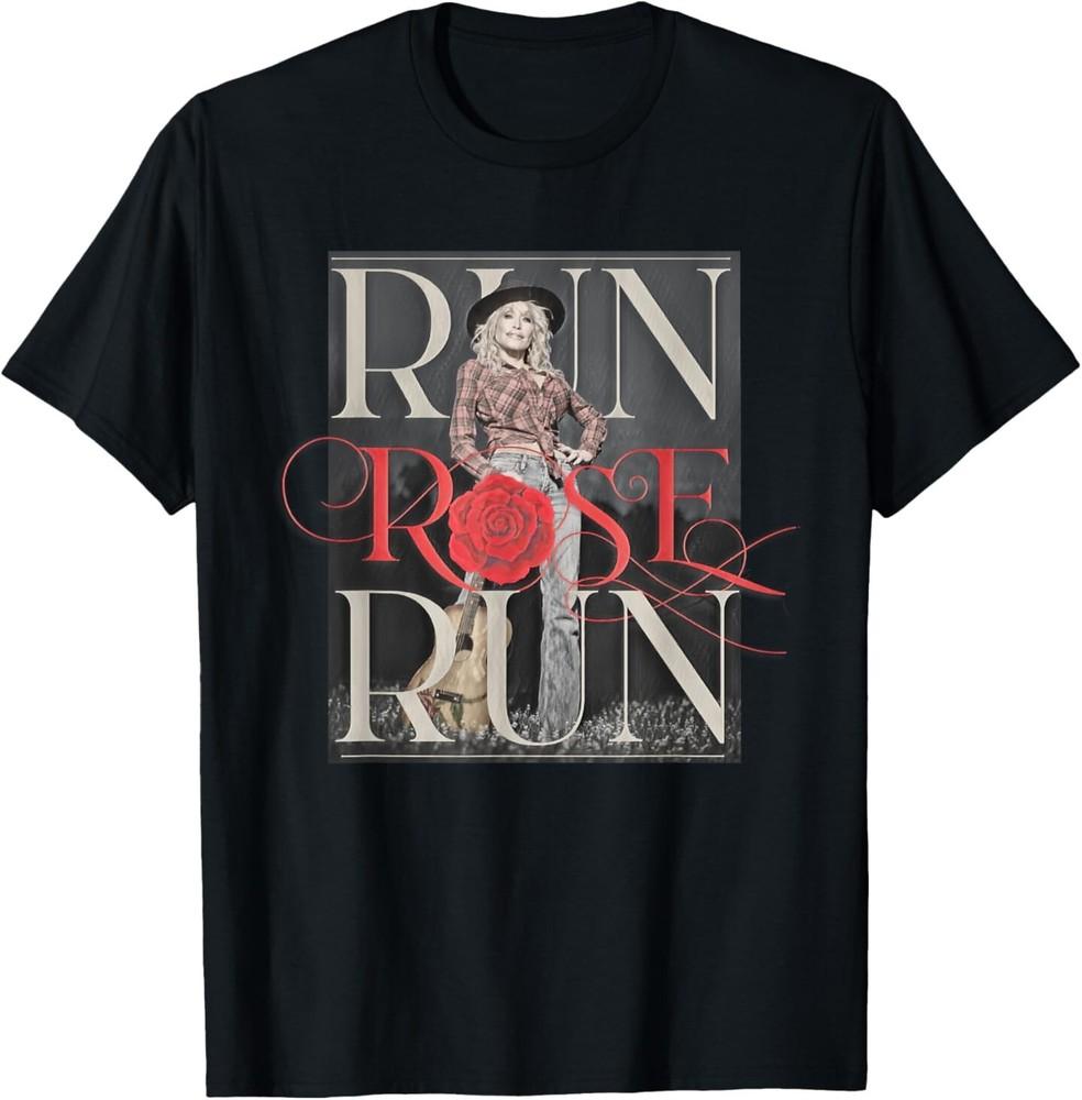 

Run Rose Run Guitar Dolly Parton T-Shirt 4XL