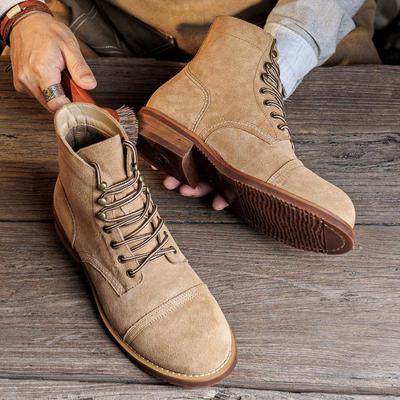 8111 Wildleder Martin Retro Stiefeletten - Herren Echtleder Arbeits- & Fallschirmjägerstiefel (Rindsleder 8083)