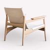 Wooden Backrest Chair Living Room Sofa Chair Individual Aesthetic Modern Comfortable Armchair Luxury Decorative Leather Armchair