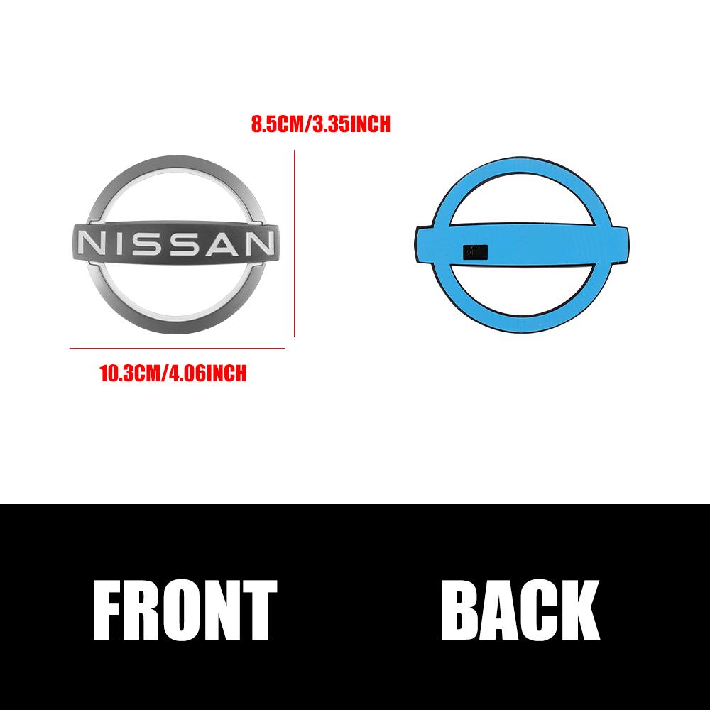 3D ABS Car Front Emblem Rear Trunk Badge Steering Wheel Sticker For Nissan Qashqai Tiida Kicks Versa Leaf Sentra X-trail Altima