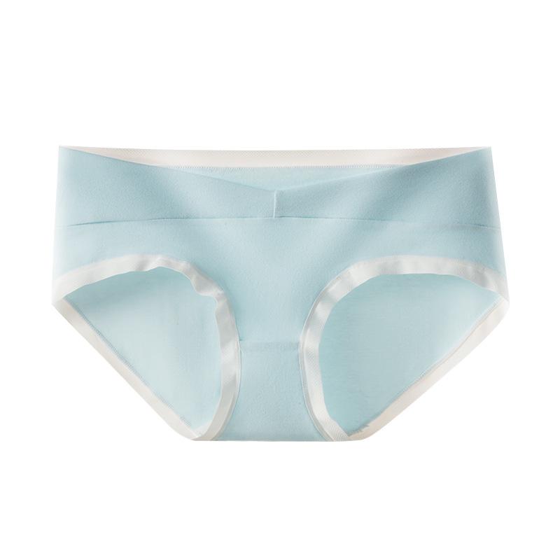 Summer Maternity Underwear: Ice Silk, High Elasticity, Low Waist, Pure Cotton Crotch, Tummy Support for Mid To Late Pregnancy