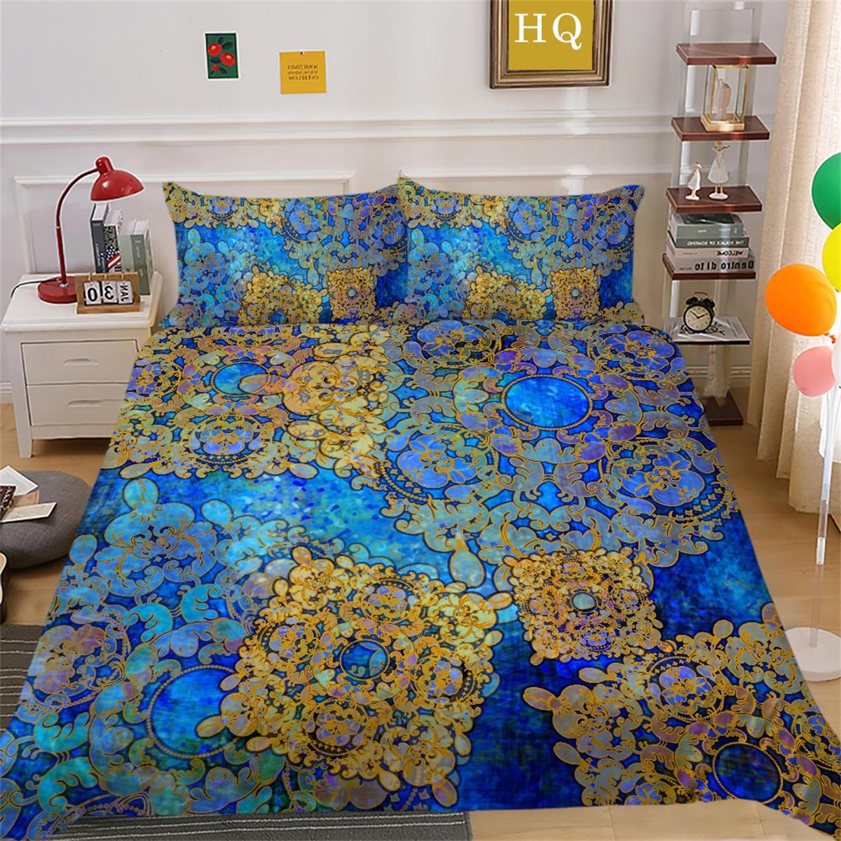 

Комплект постельного белья с 3D красочным узором в национальном стиле и пододеяльником из 2/3 предметов США/Великобритании/Австралии/DE/ЕС, полноразмерный, мягкий и легко чистящийся, украшение для дома Baby 100x135cm