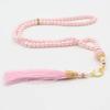 6mm Glass Imitation Pearl Tassel Prayer Beads Bracelet Pendant (99 Beads)