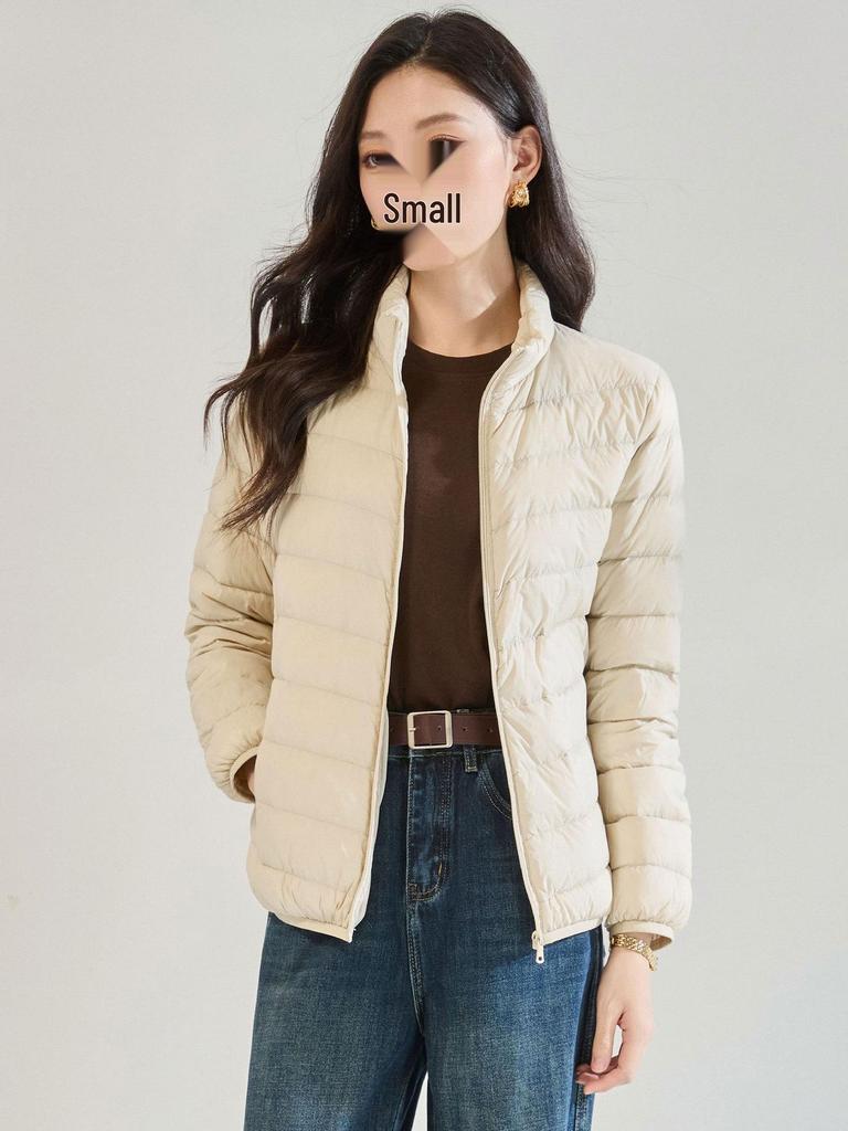 2025 Winter Lightweight Stand Collar Down Jacket - Simple Casual Short Outerwear