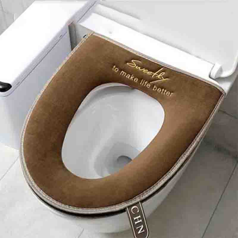 

Утолщенная подушка для унитаза, бытовая подушка для сиденья унитаза, накладка для унитаза, зимняя накладка для унитаза, можно стирать