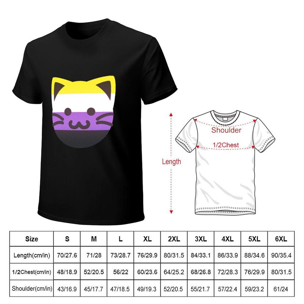 Nonbinary Pride Cat TShirt Funny tshirt custom tshirts mens designer clothes