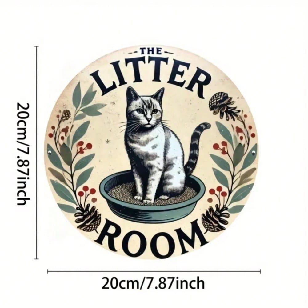 Funny Cat Tin Sign Retro Metal Wall Decor Home Art Gift 20x20