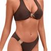 New Solid Color Starfish High Waist Sexy Bikini Split Swimsuit Swimsuit