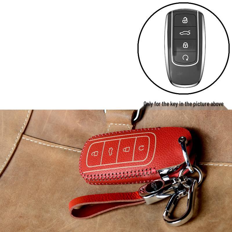 Chery Key Case: Genuine Cowhide for Tiggo 9/3/5/8 Plus, Arrizo 5/7, and Exeed Yaoguang