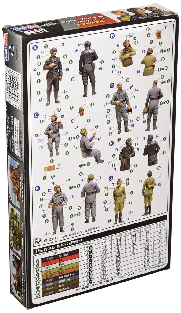 Hobby Boss 1/35 Fighting Vehicle Series Russian Tank Crew Set Plastic Model 84411