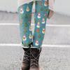 Women's Christmas Print Slim Fit Elastic Yoga Casual Pants