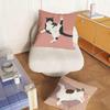 Cat Is Leisure Life Pillow Case Sofa Living Room Bedroom Headboard Backrest Square Cushion Nap Time