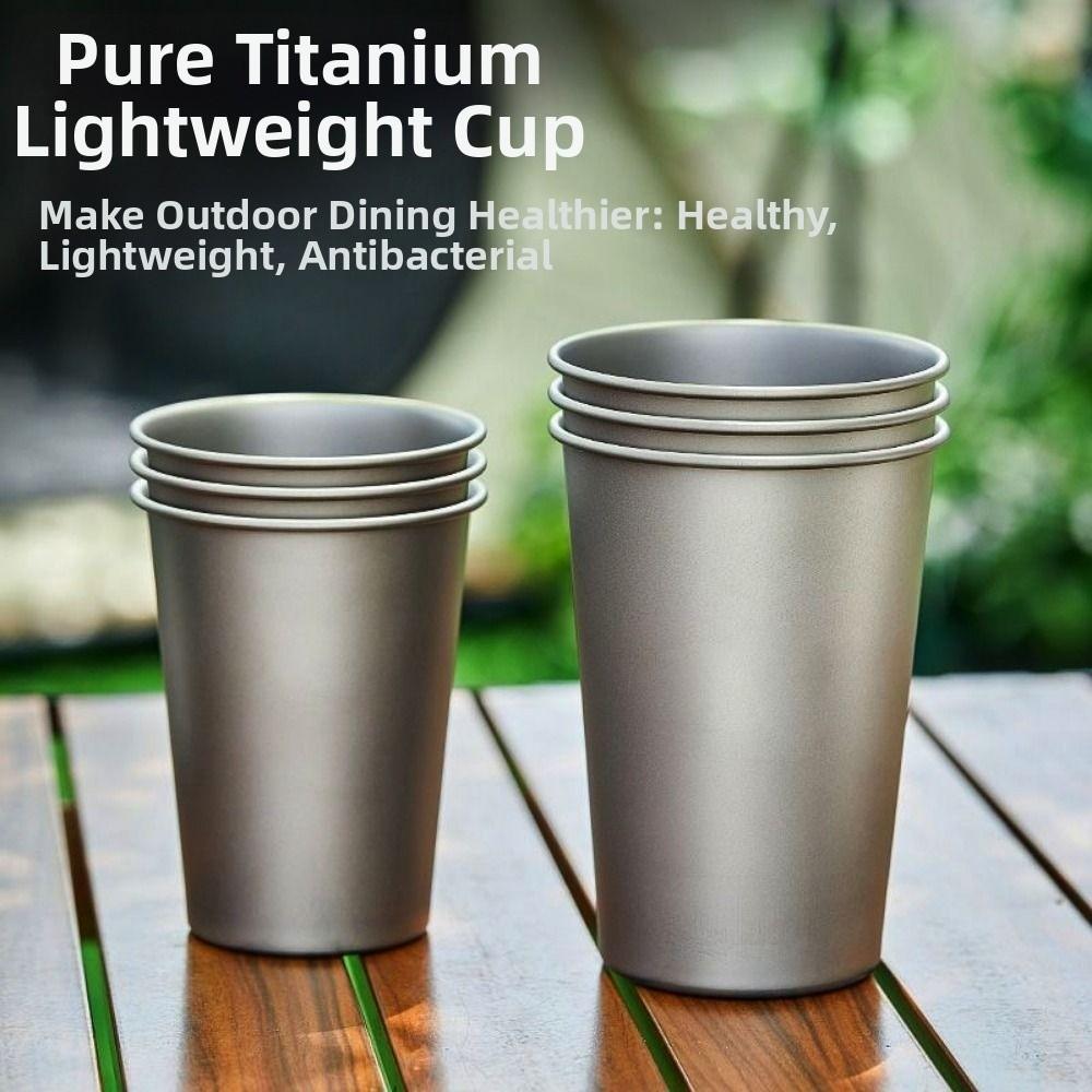 Titanium Alloy Outdoor Drinking Cup Durable Camping Hiking Use Cups New Frosted Texture Beer Mug