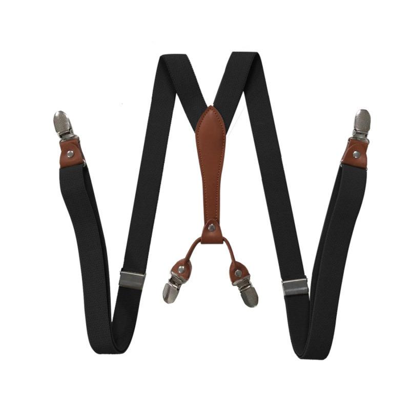 35/25/20mm Wide Men Suspenders High Elastic Adjustable 4 Strong Clips Suspender Heavy Duty X Back Trousers Braces