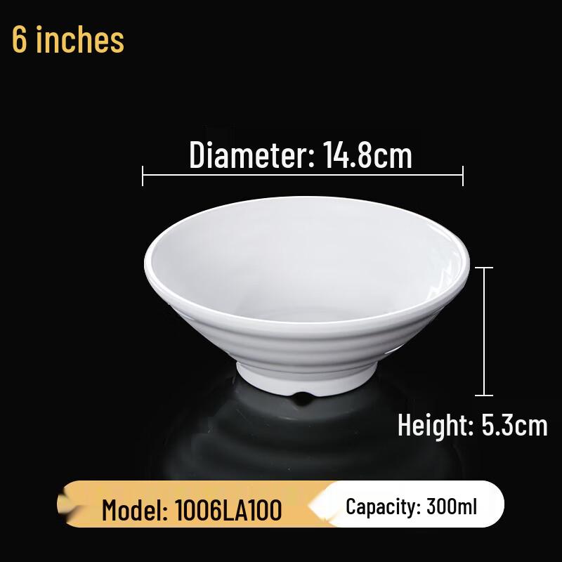 White Melamine Restaurant Bowls (10-Pack)