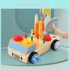 Wooden Childrens Educational Construction Tool Set With Screws Nuts And Hammer For Fine Motor Skills