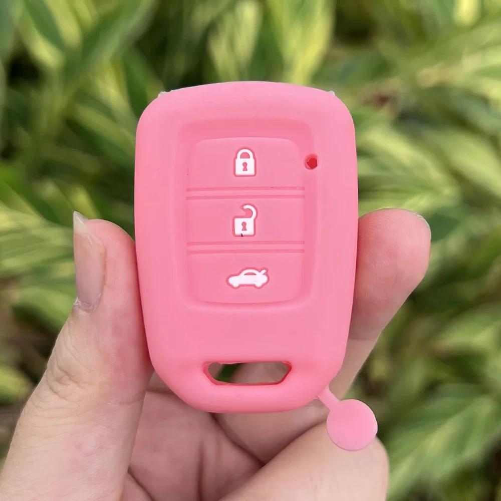 3button Silicone Car Key Fob Cap Cover Protect Skin Case Rubber Shell Hood Set for HONDA Jazz Civic Jade Vezel City Fit HR-V HRV
