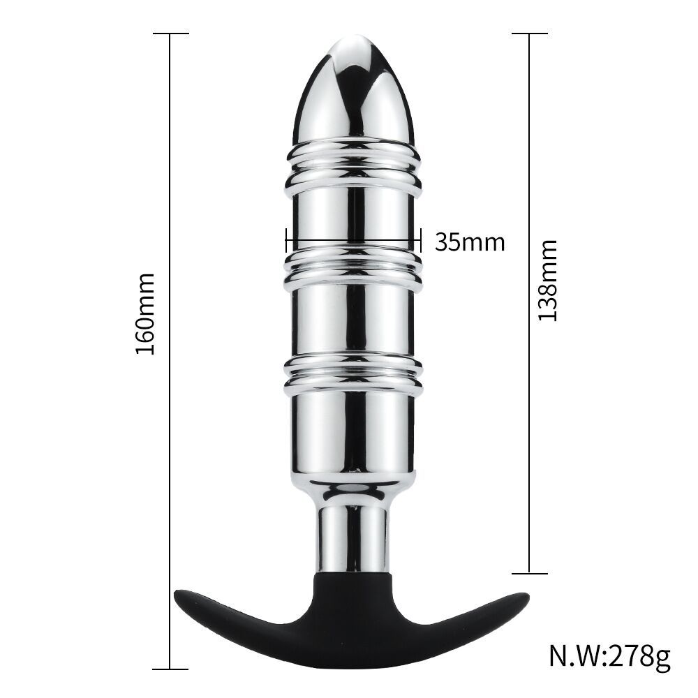 Metal Metal Adult SM Sexy Sucker Address Silicone Metal Butt Plug Go Out Wear Anal Plug