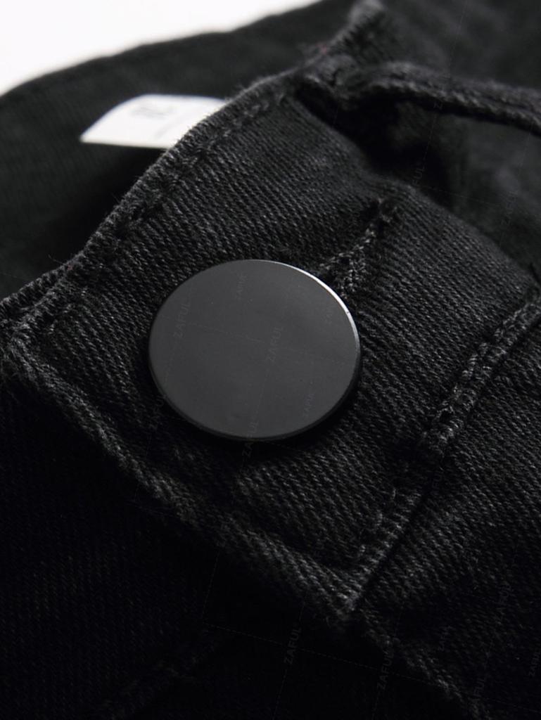 ZAFUL Broken Heart Pattern Zippered Jeans