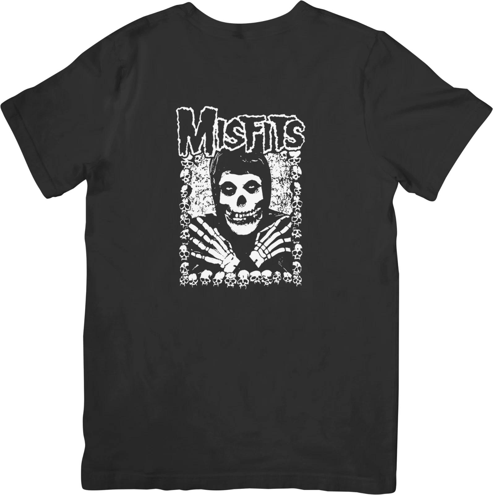 

Misfits Метал Музыка Унисекс Посадка для Мужчин и Женщин Качественная Хлопковая Футболка Черная XL
