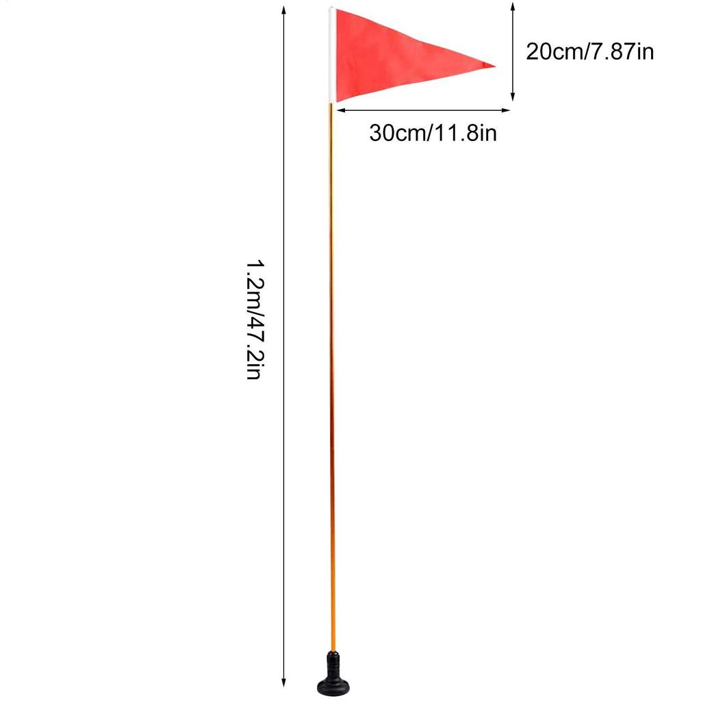 Kayak Safety Flag Foldable Aluminum Lightweight Flagpole Set Kayak Visibility Kit Easy Installation Kayak DIY Accessories