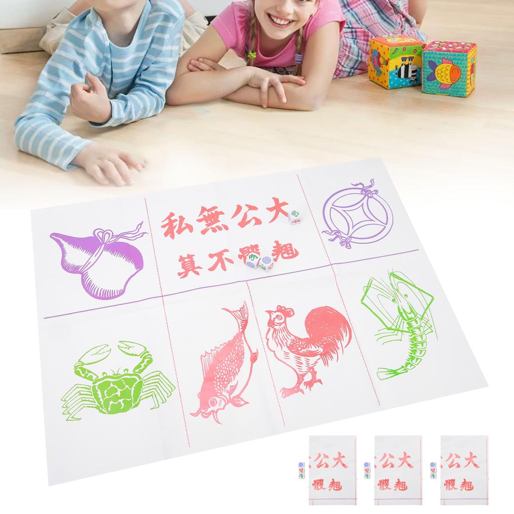 Різьблення Риба Креветка Краб Кубики Гра Настільна Біла Круглі Кути Кубики Інтерактивні Ігри Риба Креветка Краб Кубики Гра Настільна