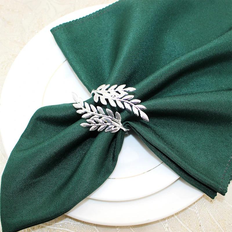 Gold Wheat Napkin Rings Metal Leaf Napkin Holder For Harvest Festival Fall Christmas Thanksgiving Dinner Table Decoration