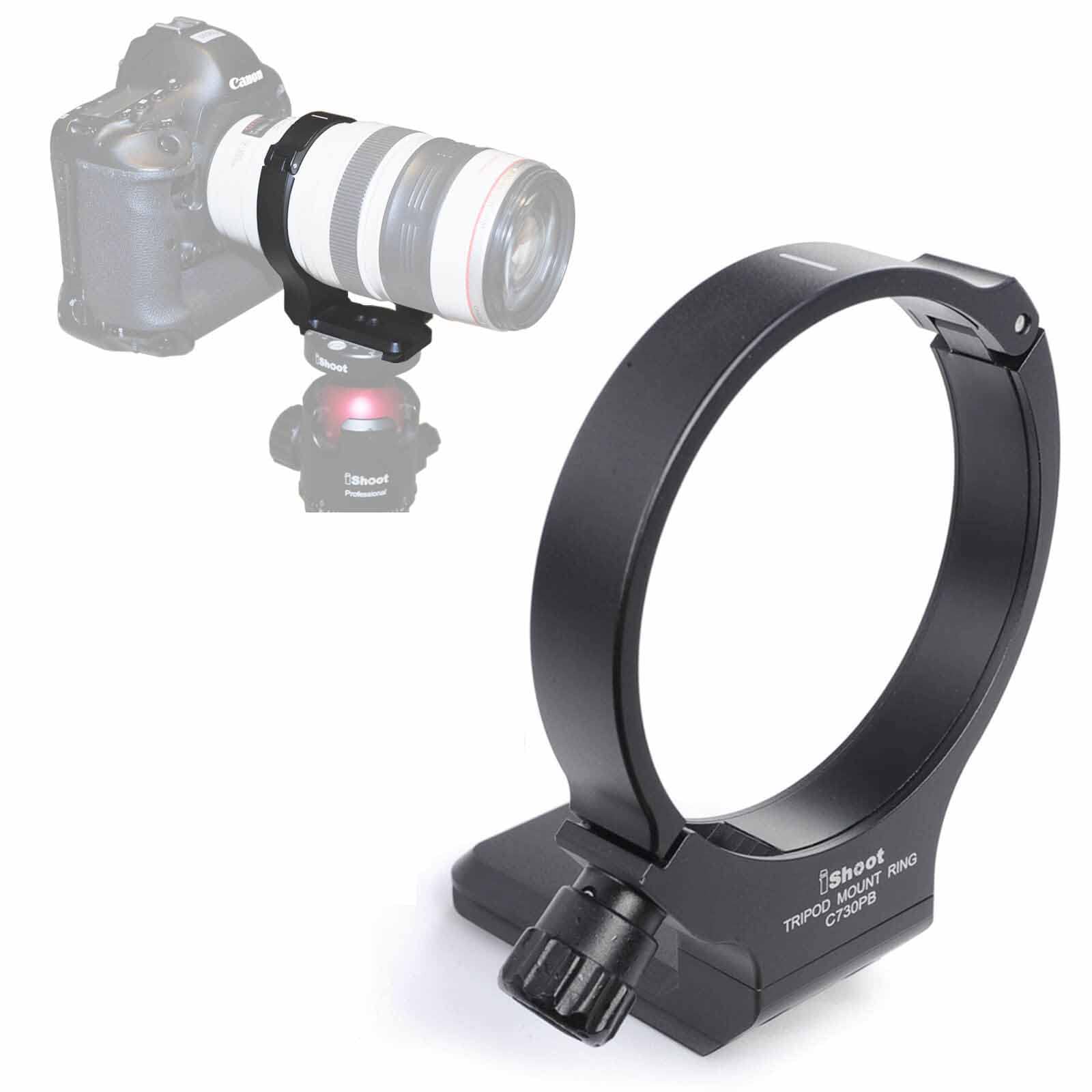 

iShoot Camera Tripod Mount Tripod Mount Lens Support Lens Bracket Tripod Compatible with Canon EF IS USM EF IS USM Bottom Quick Release Plate with чорний