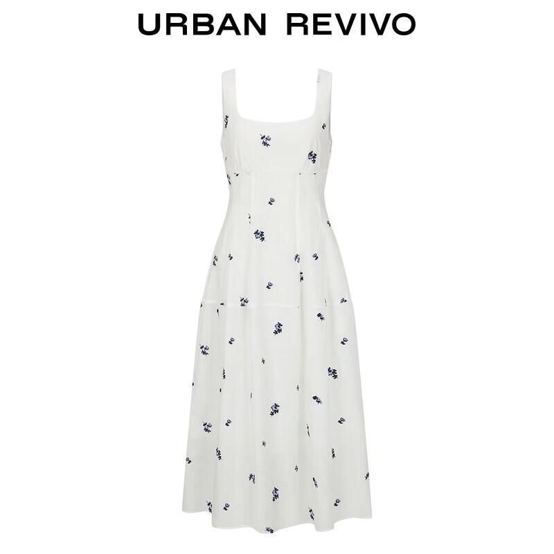 UR2026 Women's Floral Embroidered Sleeveless Dress