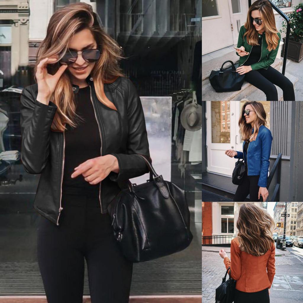 2024 Autumn/Winter Fashion Leather Suit Jacket for Women - European and American Style