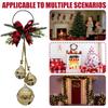 Christmas Tree Bell Ornaments Metal Rustic Festive Bowknot Tree Hanger Bells Christmas Farmhouse Ornaments For Front Door Home