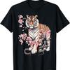 Tiger T Shirts For Women Vintage  Cherry Blossom T-Shirt(3)