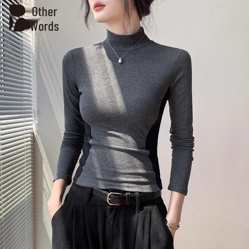 Bi Yu Women s Mock Neck Slim-Fit Knit Top M