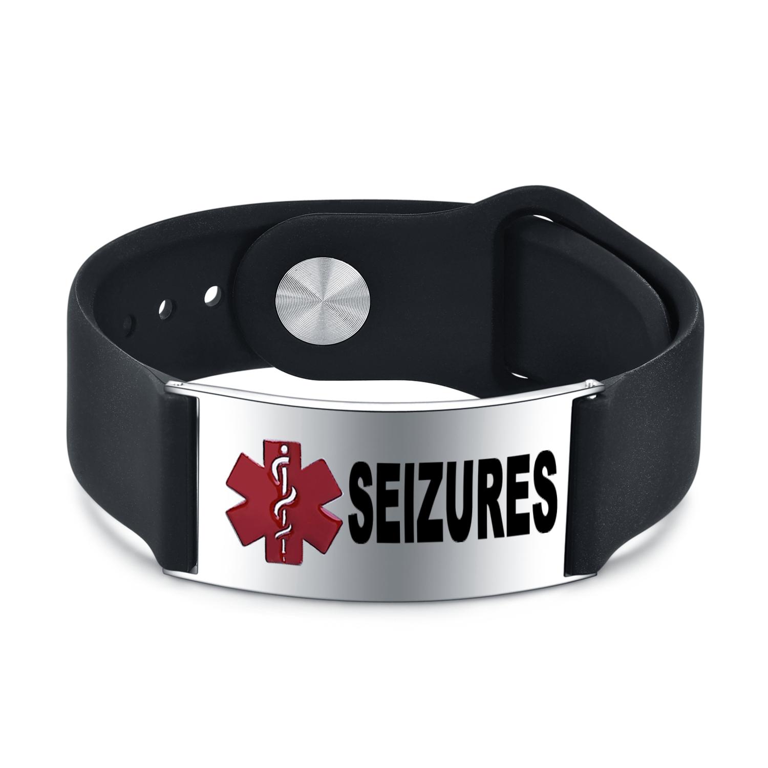 

Медичний чоловічий ID браслет силіконовий браслет з нержавіючої сталі діабет ХОЗЛ хвороба Альцгеймера персоналізовані прикраси