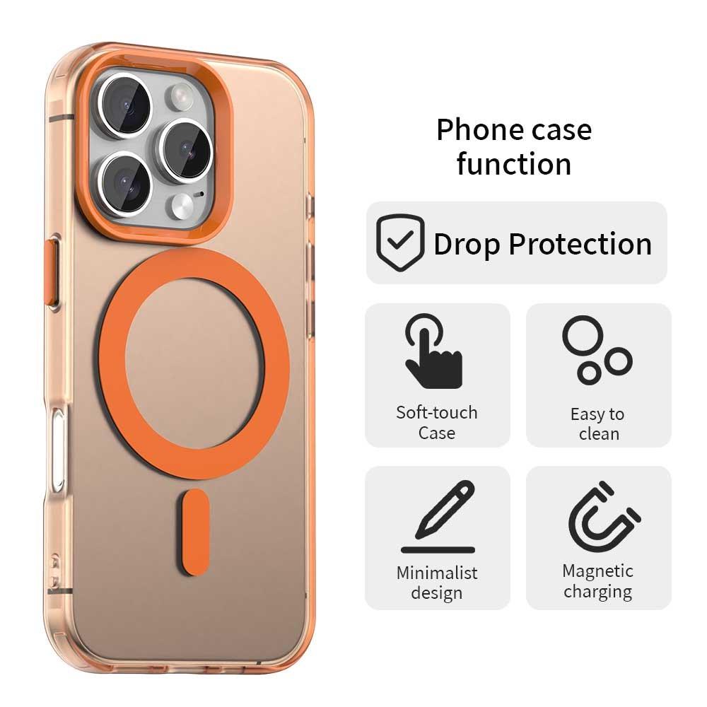 Fashion Matte Armor Magnetic For Magsafe Case For iPhone 16 15 13 12 14 11 Pro Max Plus Soft Frame Wireless Charging Hard Cover