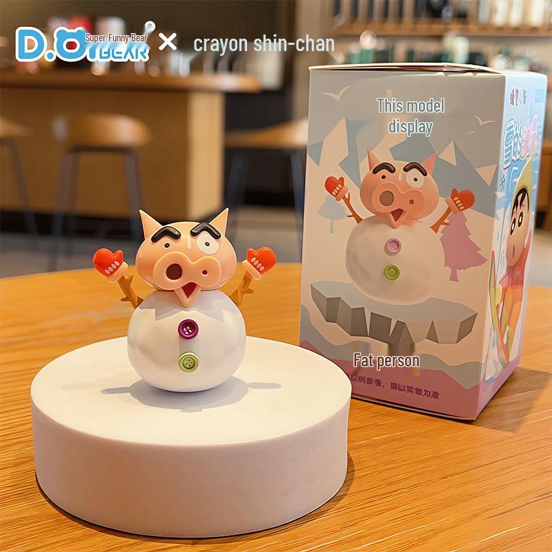 Crayon Shin-chan Trendy Anime Toy: Cute Desktop Car Ornament & Home Decoration Blind Box