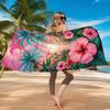 1 Stück Rosa Himmel Strand und Blumen Strandtuch Schnelltrocknend Super Saugfähig Geeignet für Strandurlaub Pool Sommergeschenk für Freunde