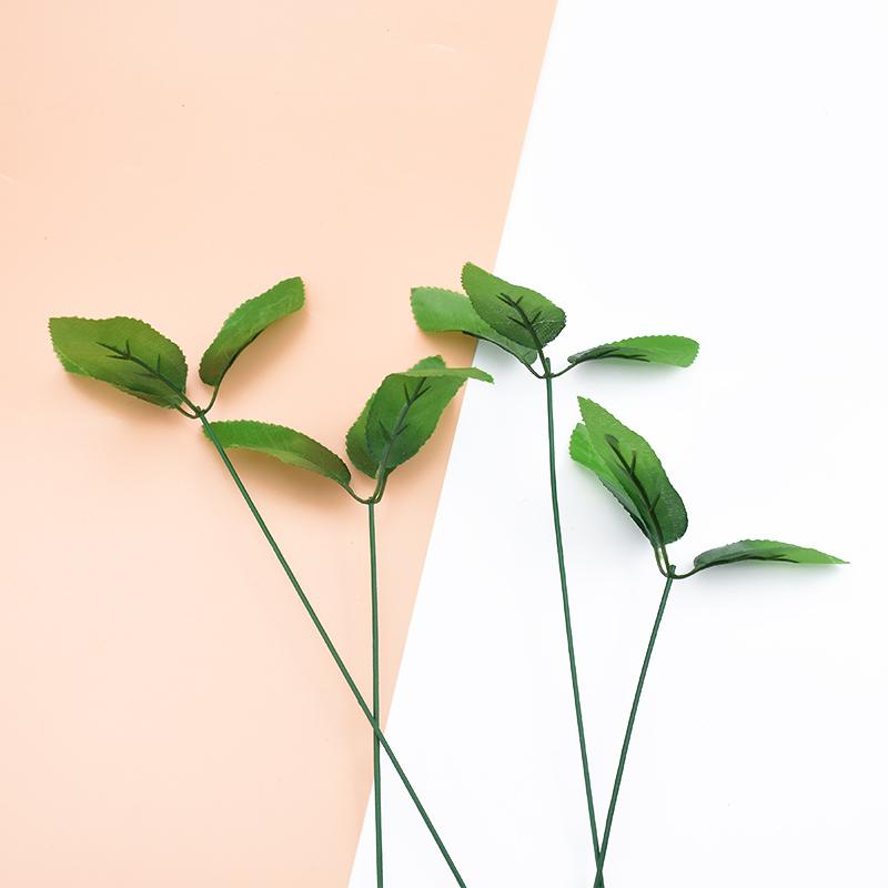 50 ks Umělý list Dekorativní květiny Nástěnné věnce Vánoční dekorace pro domov Svatba DIY Dárková krabička Hedvábné růžové listy Umělé rostliny