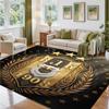 Beşiktaş FC Design Crystal Velvet Rug Soft Decorative Mat for Bedroom Entrance