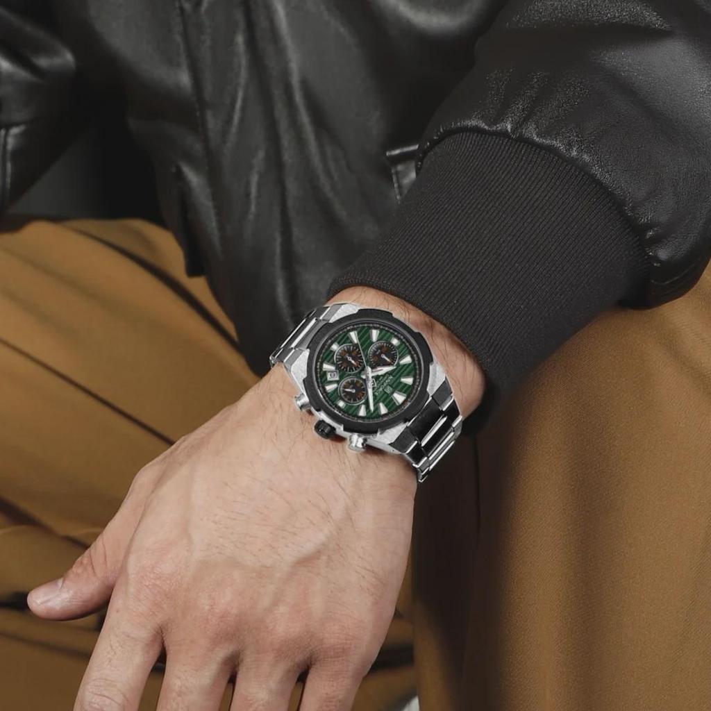 Mens Watches Stainless Steel Watch Waterproof Luxury Quartz Clock Chronograph Luminous Wristwatches Relogio Masculino