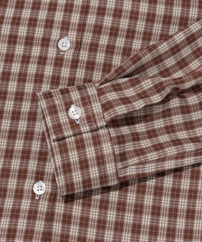 CARGOBROS FOR WOMAN Mare Crop Check Shirt (Brown)