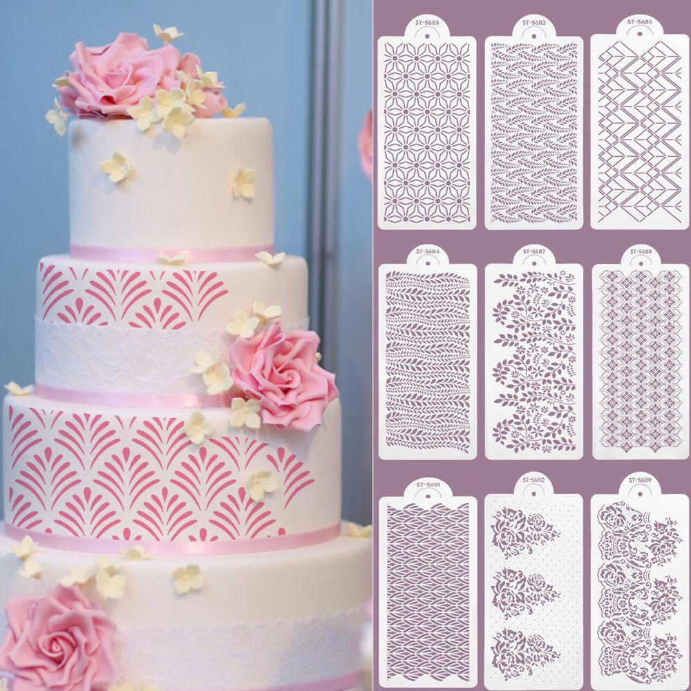 Printing Spray Cake Molds Cake Decorating Stencils Floral Cake Templates Co