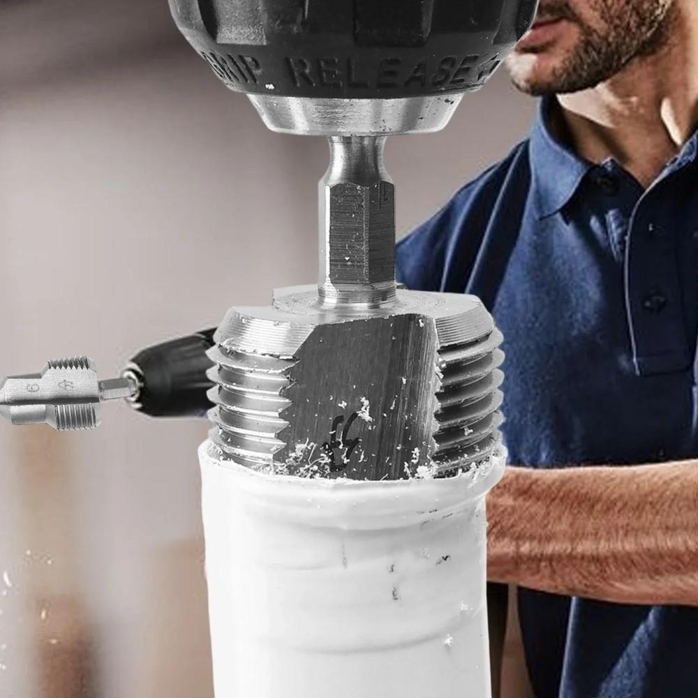 4/6 Points Water Pipe Opener 3 in 1 Thread Openers Hexagonal Pipe Opener Drilling Tools Pipe Internal Internal Thread Openers