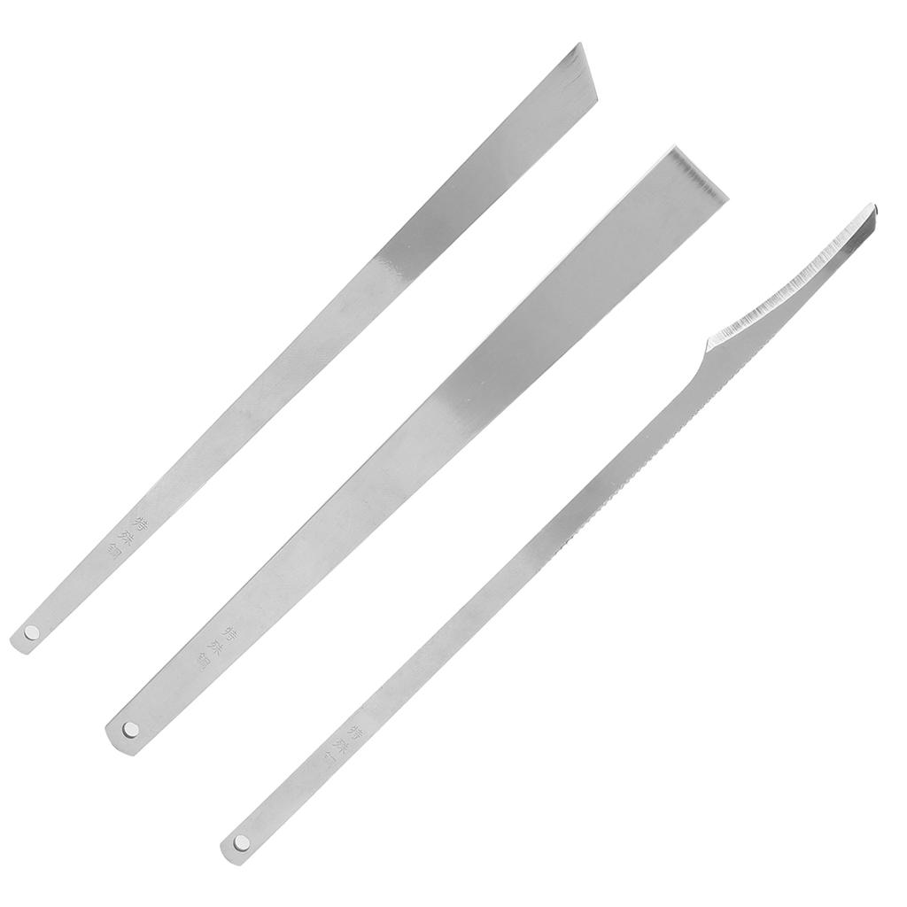 3pcs Pedicure Knife Set Blade Knife Scraper Knife Cuticle Remover Steel Toenail Correction Tools