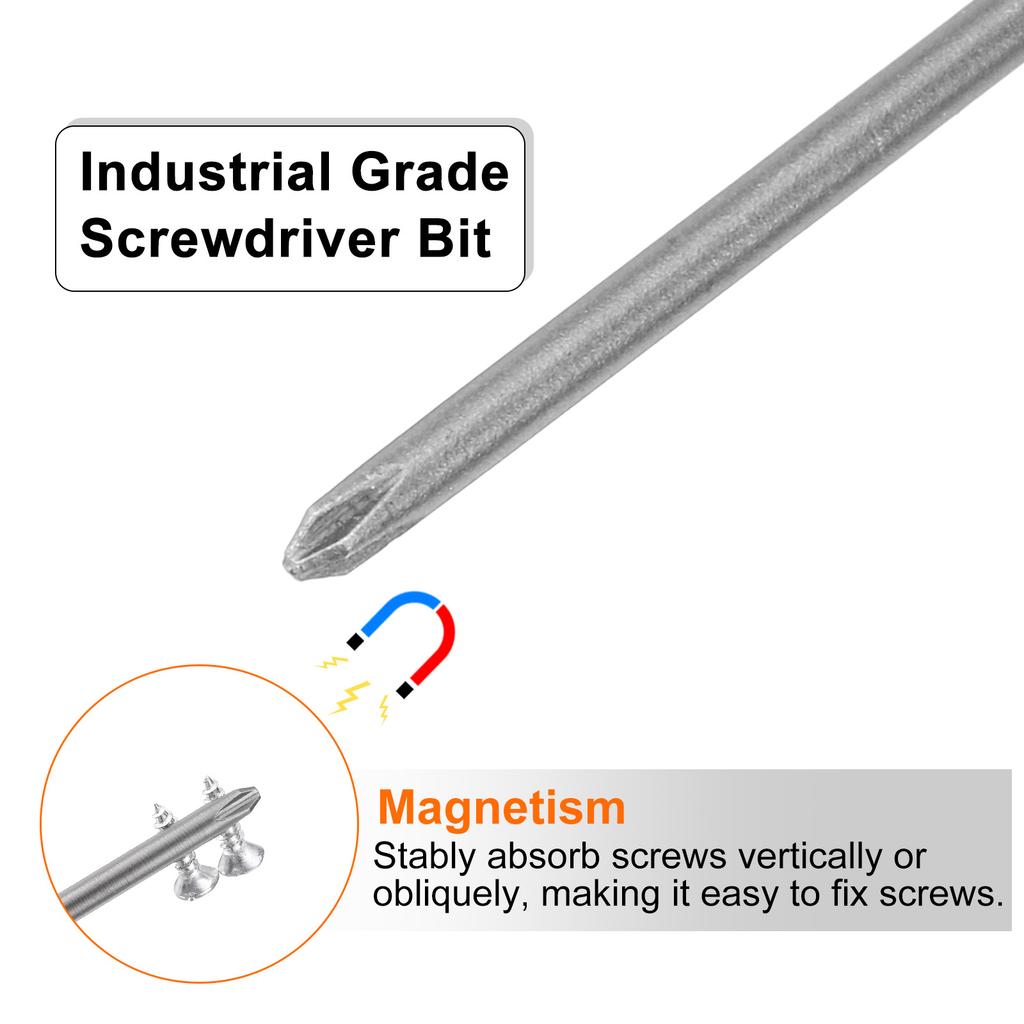 Magnetic Phillips Screwdriver Bit PH0 PH1 PH2 PH3 1/4" Hex Shank 65mm S2 Steel Screw Driver Bit Cross Head Electric Drill Bits