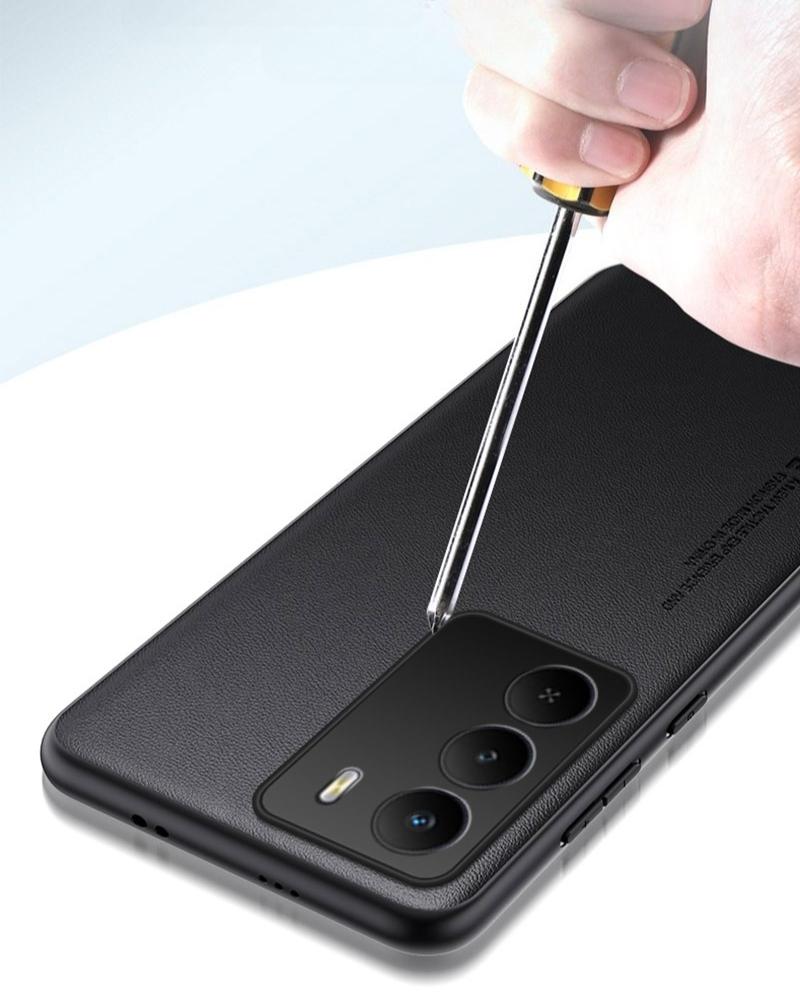 Hülle für Realme C71 C73 C75 Kohlefaser PU Lederhülle für Realme C67 C65 C63 C61 C55 C53 C35 Matt Stoßfest Einfache Hüllen