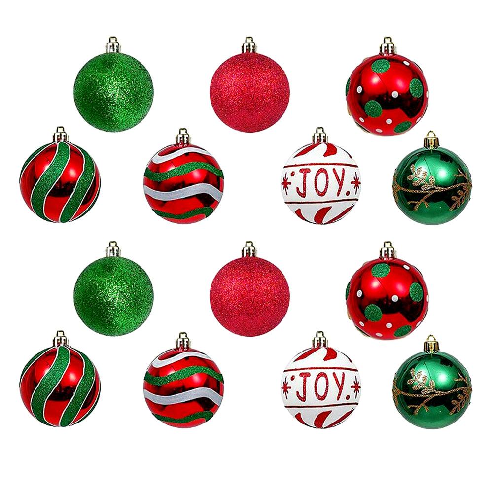 Christmas Decoration Supplies Colorful Christmas Ball Set 6CM Plastic Ball Window Decoration Christmas Tree Small Pendant