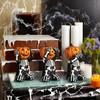 Halloween Decoration Skeleton Pumpkin Shape Statues Resin Gothic Decor Home Party Festival Skull Figurine