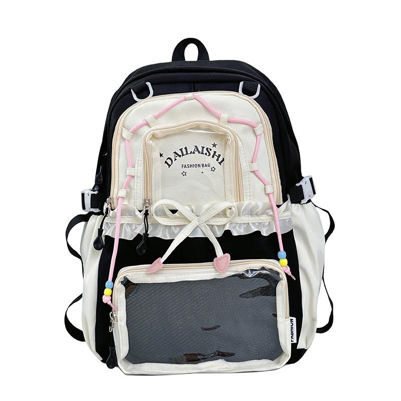 Single-shoulder Large-capacity Crossbody Bag, Transparent Pain Bag, Tote Student Super Cute Backpack