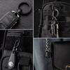 TIMULTI Titanium Keychain Key Ring Carabiner Connection Mini Hook Quick Release Connector (Black, 2 Continuous Rings + 3 Side Push Rings)